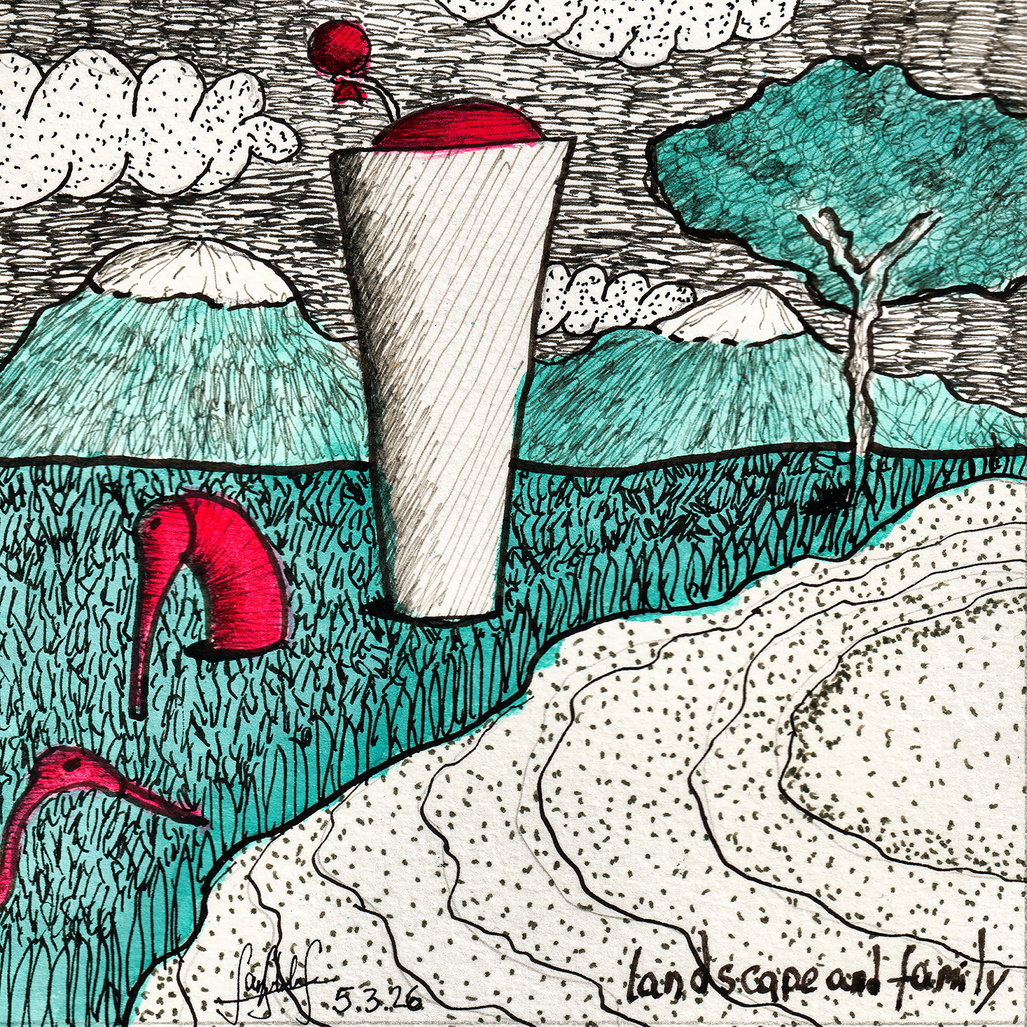 landscape and family